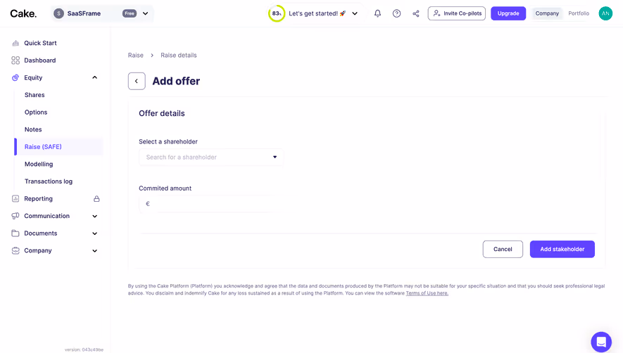 Cake Equity Add An Offer