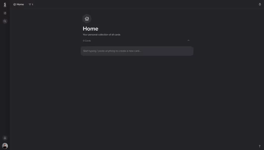 Supernotes Empty Dashboard