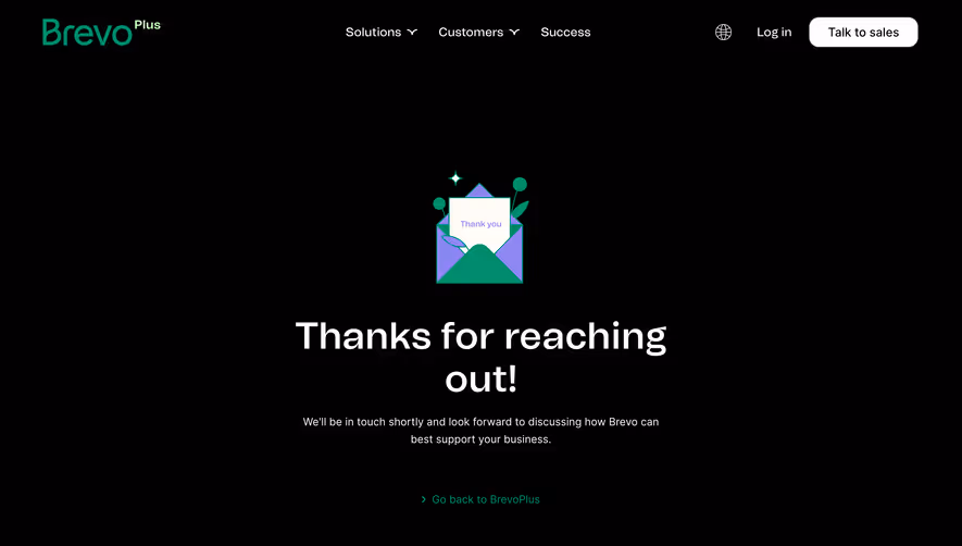 Brevo Thank You Page