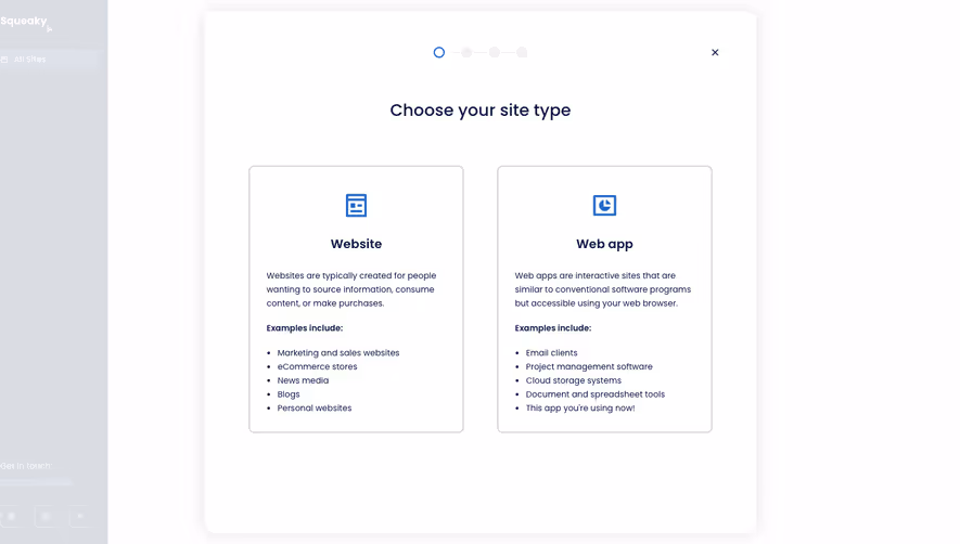 Squeaky Website set up