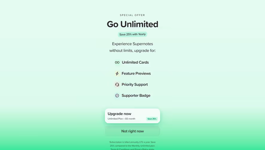 Supernotes User Onboarding