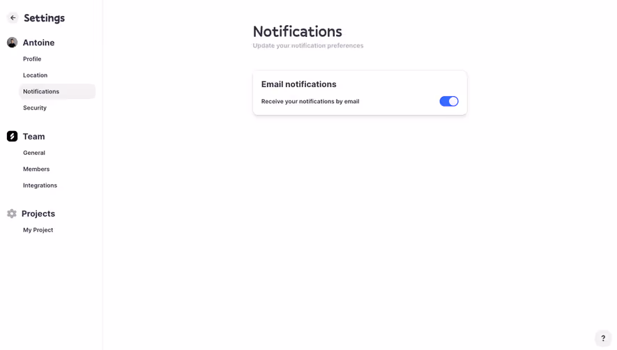Logbook Notifications Settings