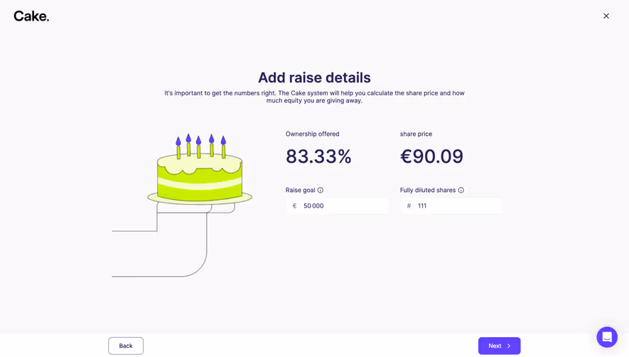 Cake Equity Create A Raise