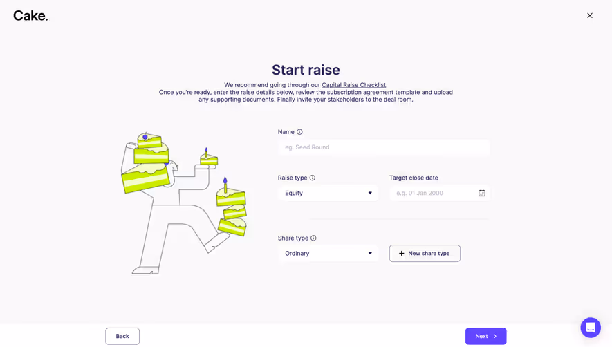 Cake Equity Create A Raise