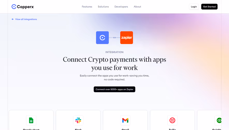Copperx Integrations Page