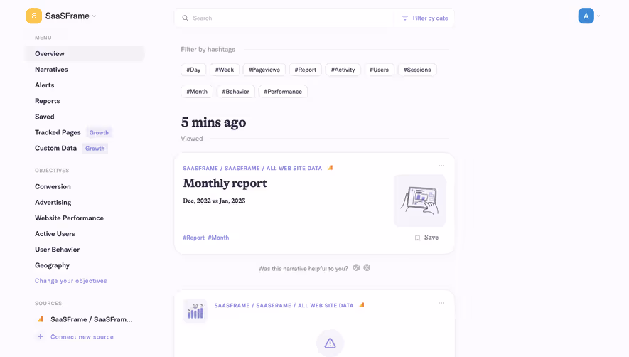 Narrative BI Dashboard