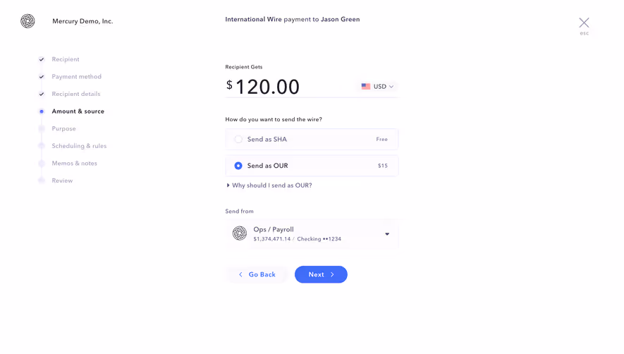 Mercury Transfer Amount And Source