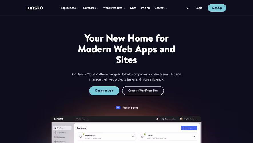 Kinsta Landing Page