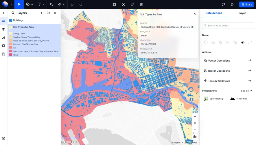 Atlas Melbourne Soil & Building Map
