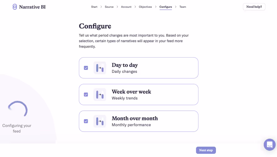 Narrative BI User Onboarding