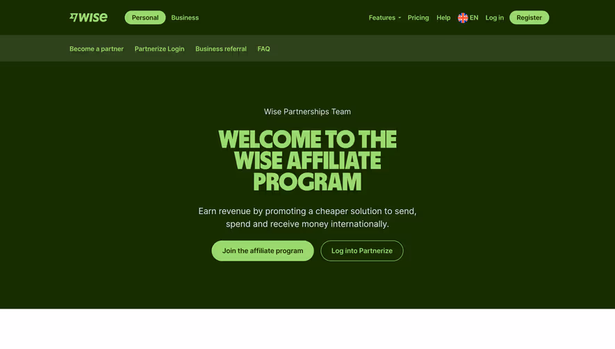 Wise Affiliate Page