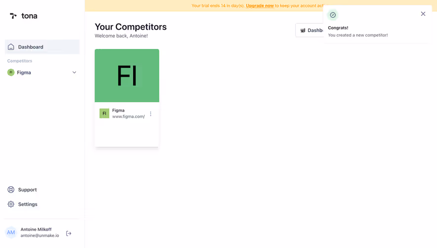 Tona New Competitor Created