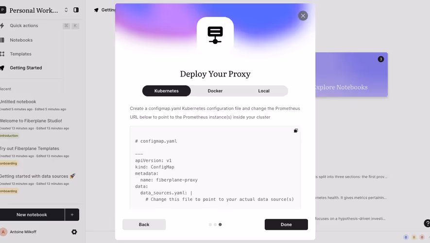 Fiberplane User Onboarding