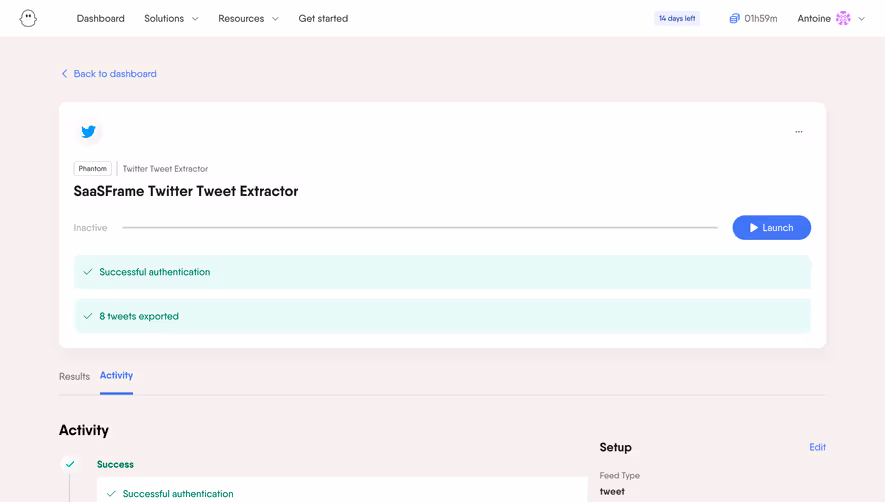 Phantombuster Automation Activity