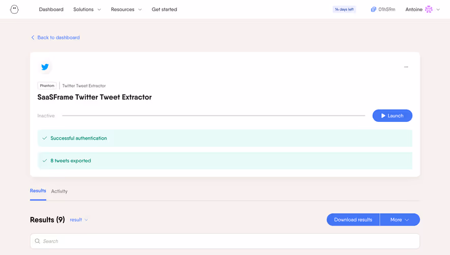 Phantombuster Automation Results