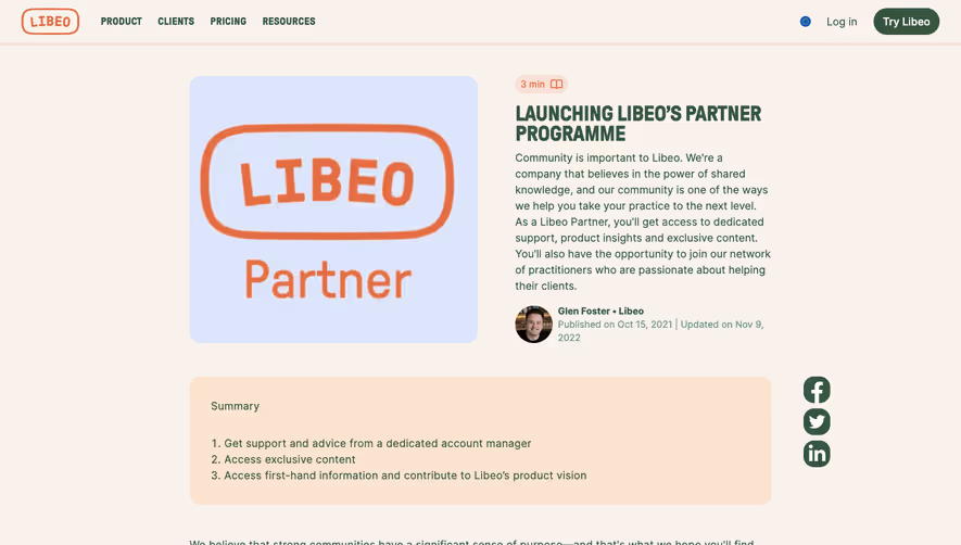 Libeo Blog Template