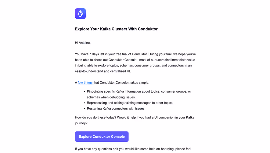 Conduktor Free Trial Emails