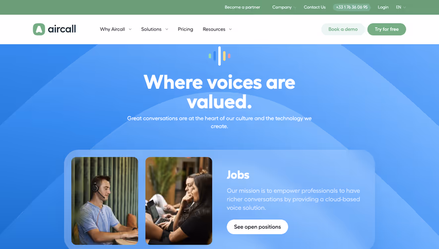 Aircall Careers Page