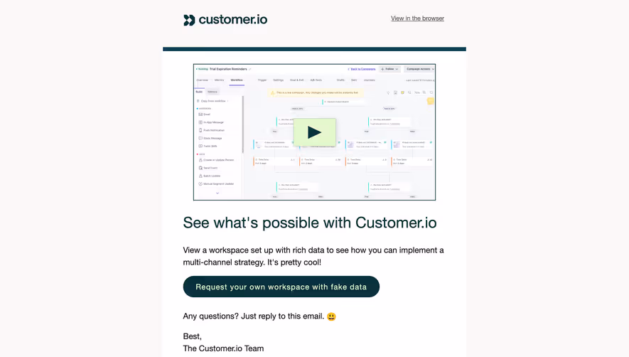 Customer.io Onboarding Email 2