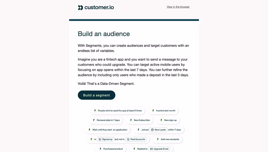 Customer.io Onboarding Email 1