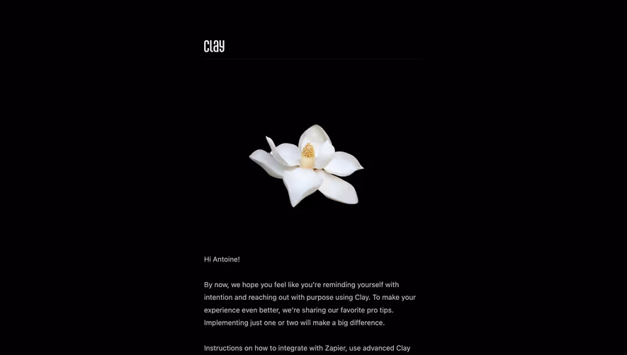 Clay Onboarding Email