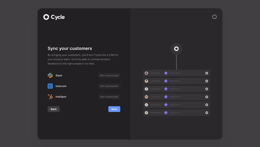 Cycle User Onboarding