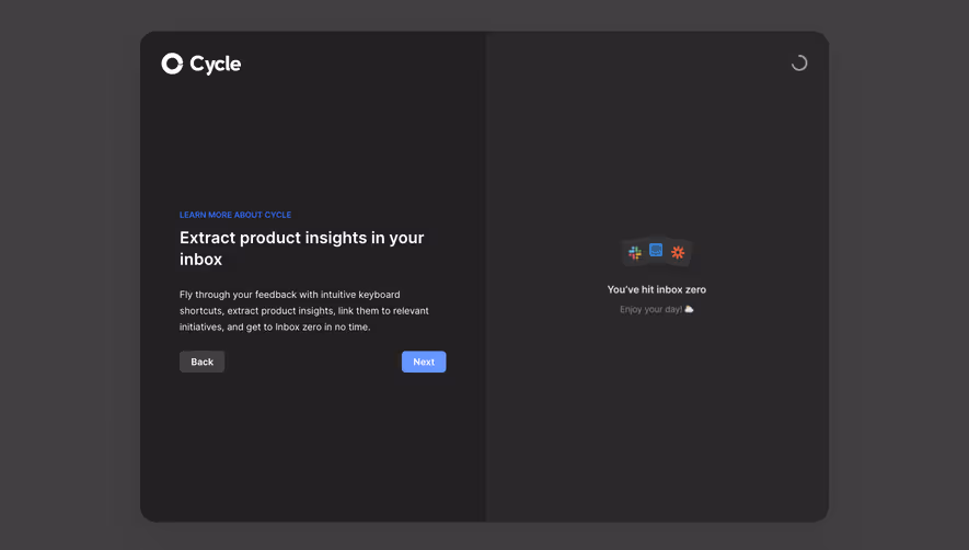 Cycle User Onboarding