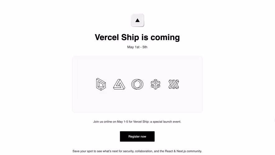 Vercel Event Announcement Emails