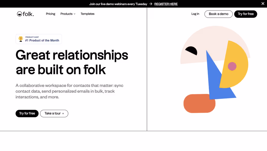 Folk Landing Page