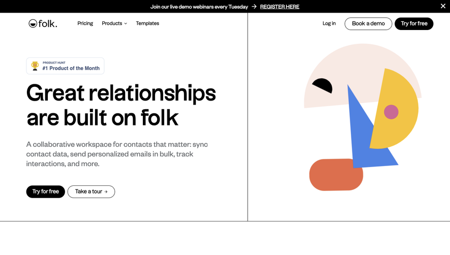 Folk Landing Page
