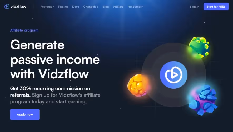 Vidzflow Affiliate Page