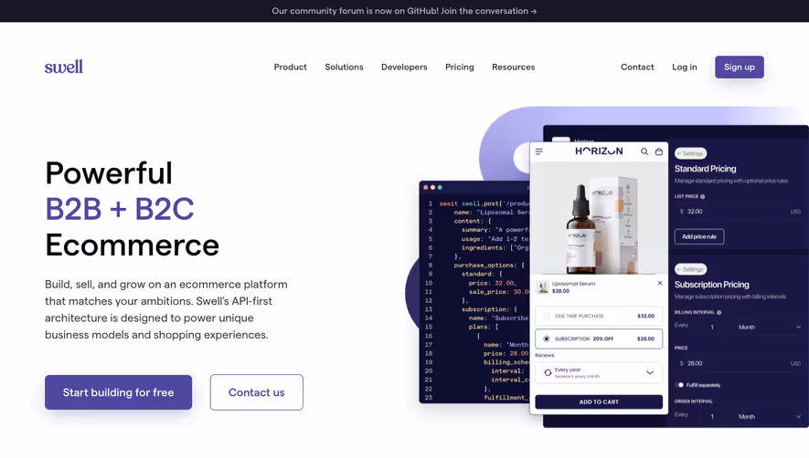 Swell Landing Page