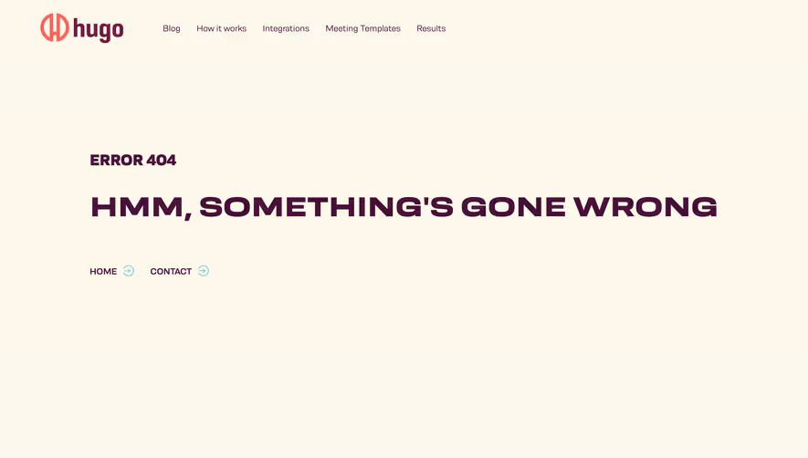 Hugo 404 Page