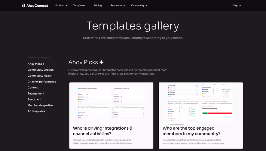 AhoyConnect Templates Library