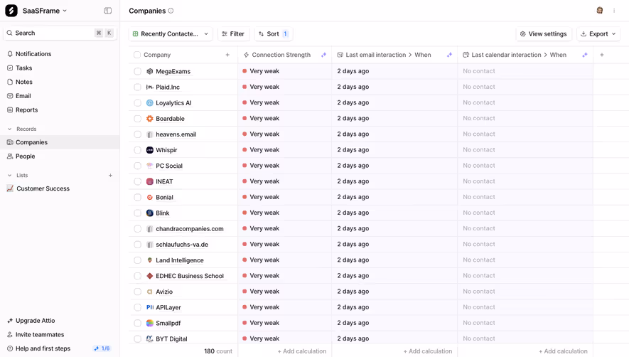 Attio Companies List
