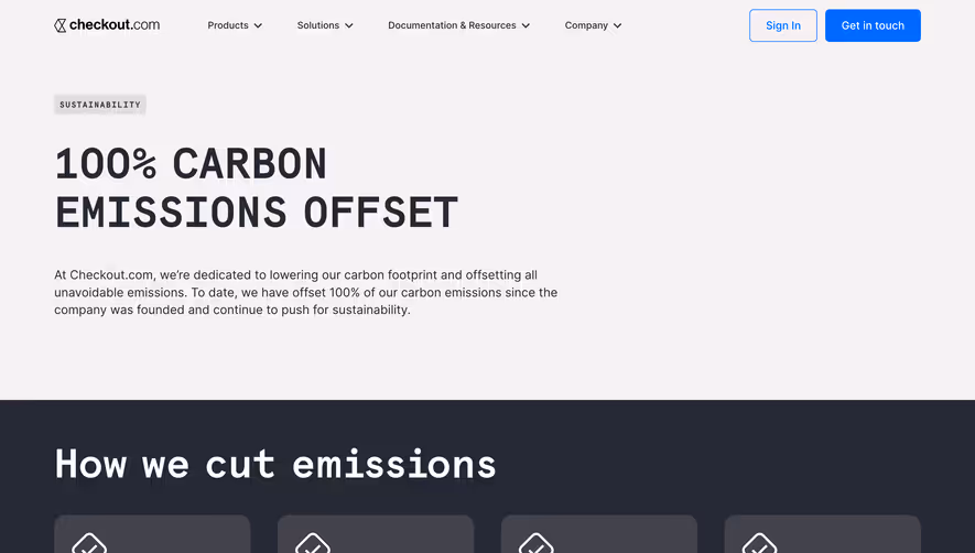 Checkout.com Impact Page