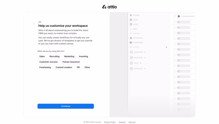 Attio Customize Workspace
