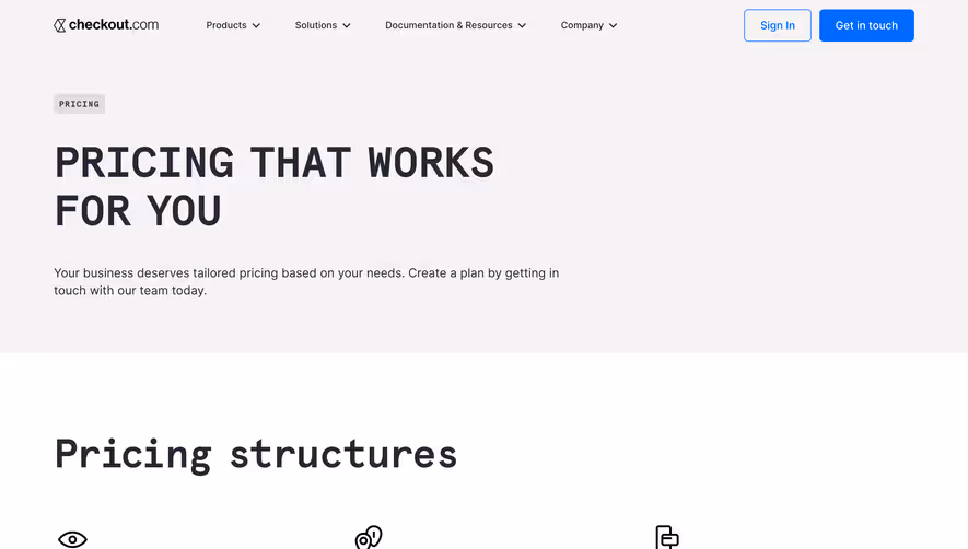 Checkout.com Pricing Page