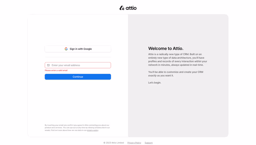 Attio Signup