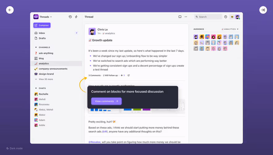 Threads Product Tour