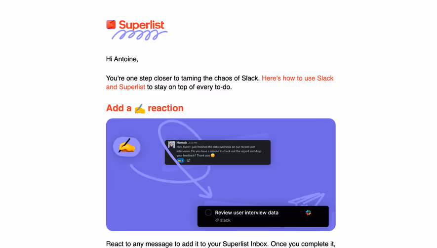 Superlist Onboarding Email