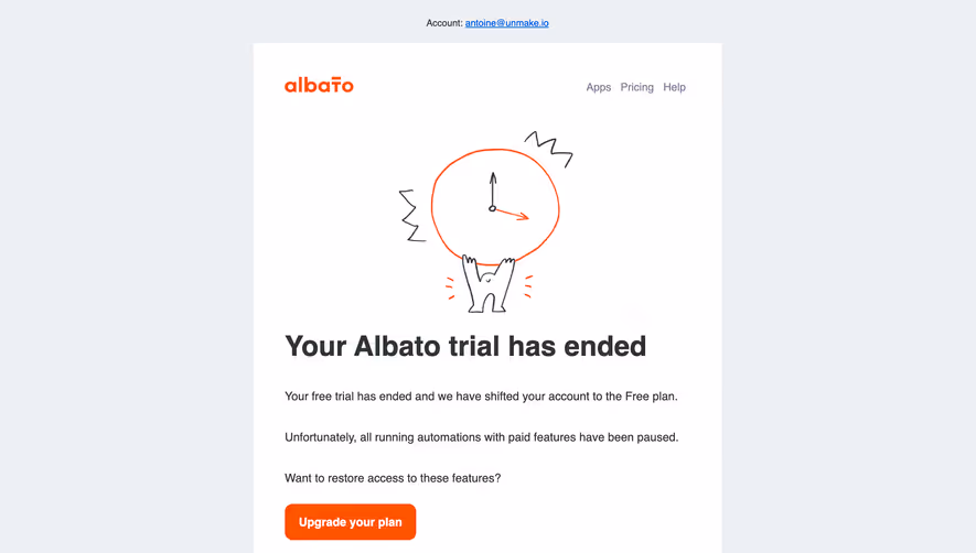 Albato Free Trial Emails