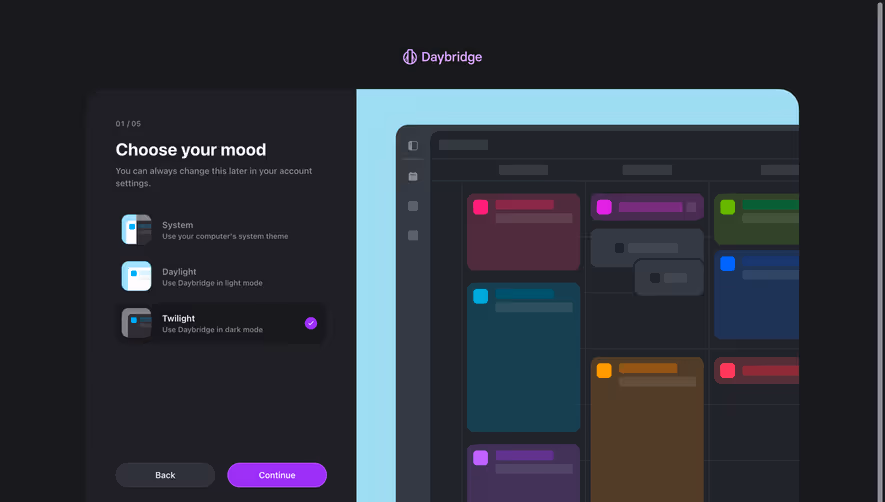 Daybridge User Onboarding