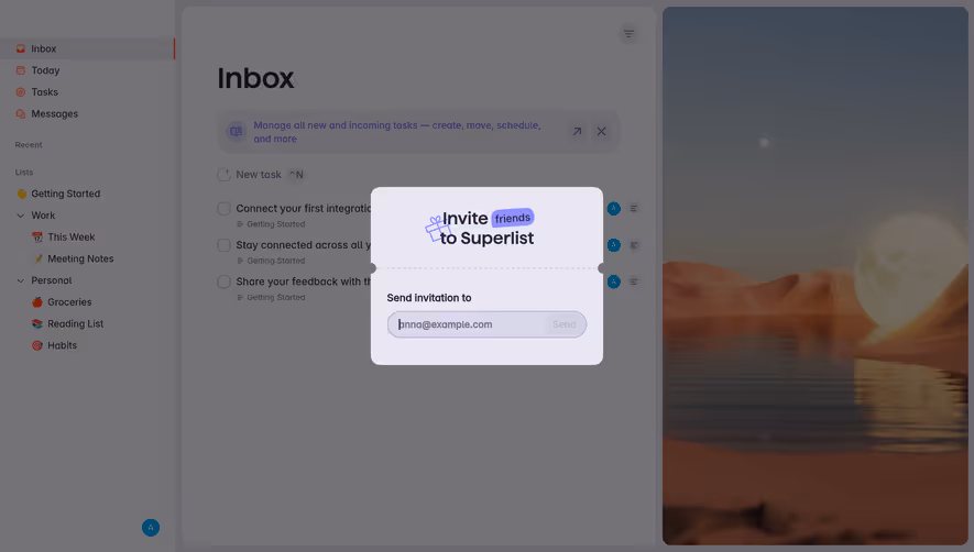 Superlist Invite Team Members