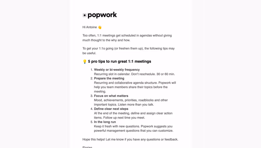 Popwork Onboarding Email