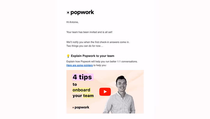 Popwork Onboarding Email