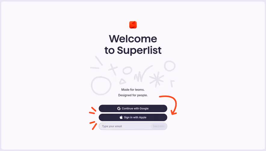 Superlist Sign Up With Email