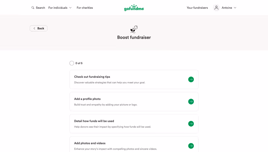 GoFundMe Onboarding Checklist