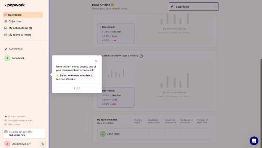 Popwork Product Tour