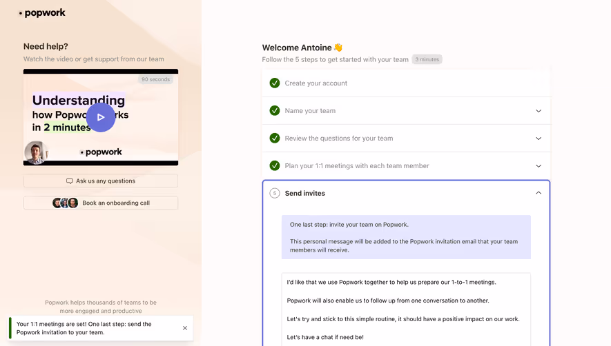 Popwork Invite Team Members